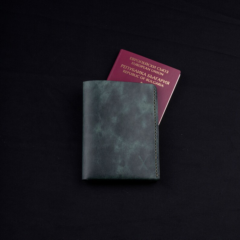Passport Wallet, Genuine Leather Passport Cover, Passport and Credit Card Holder for travel, Document Wallet, Notebook Wallet, Minimalist image 8