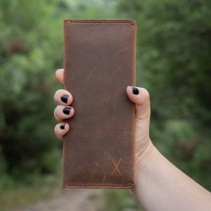 Cartera de teléfono para uso diario, billetera de cuero para iPhone, billetera elegante para teléfono inteligente, funda para iPhone para uso diario, billetera de teléfono personalizada