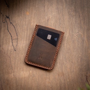 Genuine Leather Card Holder Slide Mechanism, Pull out card holder, Easy to use card holder, Unique Gift Ideas, Daily use gift ideas, Minimal image 8