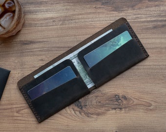 Minimalist Leather Wallet, Premium Quality Mens Wallet, Spring Gift Ideas, Leather Goods