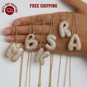 Collier initial bulle personnalisé, collier lettre personnalisé, collier prénom personnalisable, cadeau personnalisé, collier Saint-Valentin