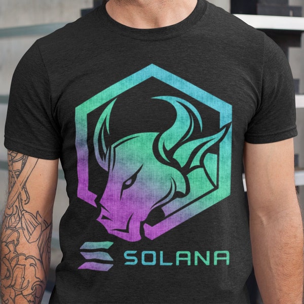 Solana SOL Crypto Bull T-Shirt