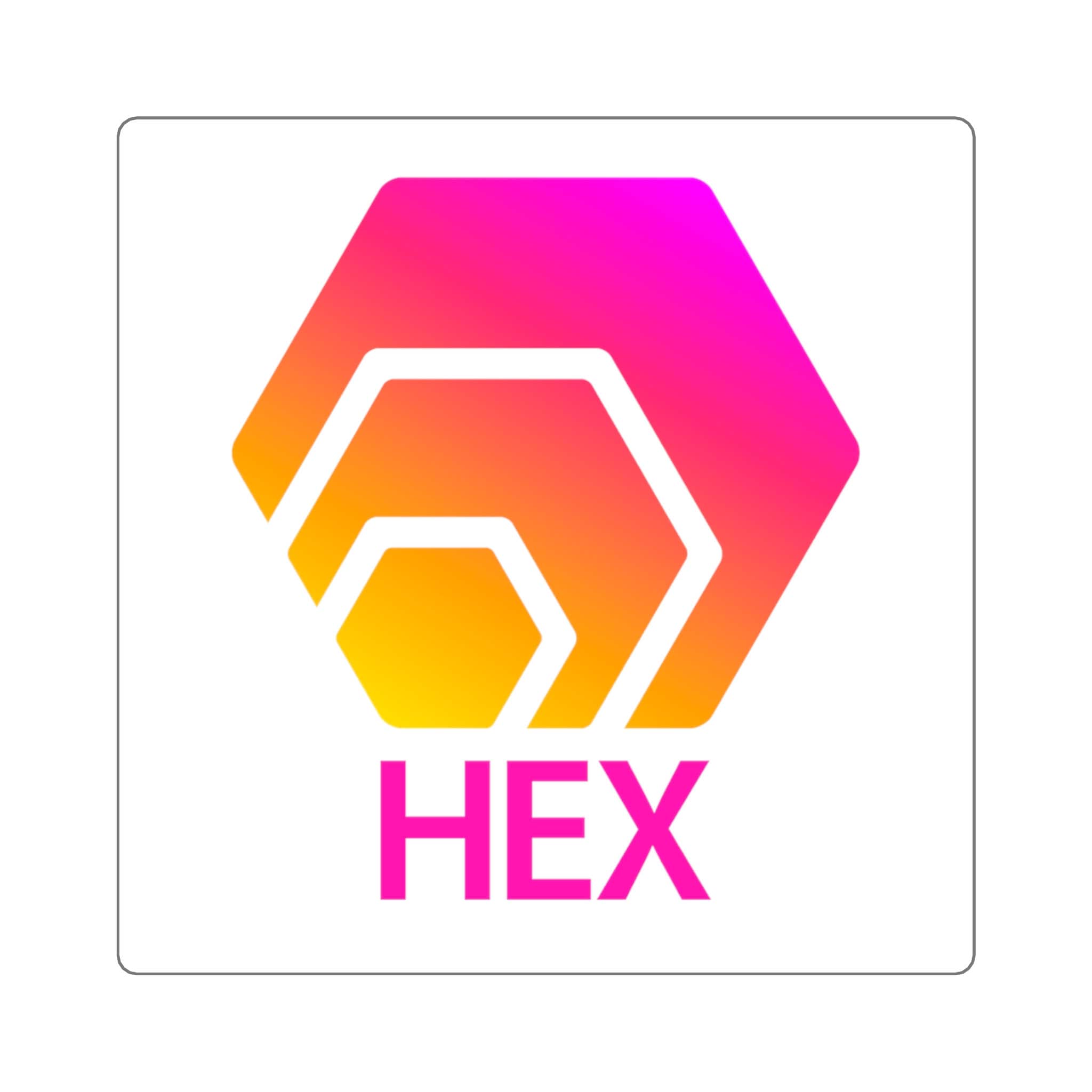 Buy HEX Crypto Square Stickers Online in India - Etsy