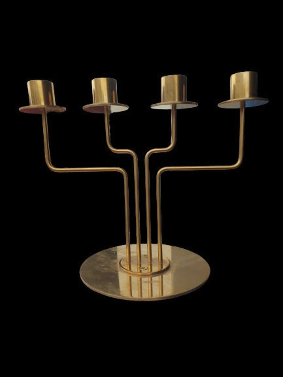 Ikea Parlband Candelabra/swedish Ystad Swedish Art Deco Gold Etsy