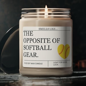 Softball Player Gifts, Softball Candle, Softball Gifts, Smells Like the Opposite of Softball Gear, Softball Team Gifts