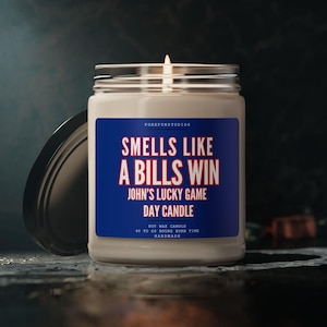 Bills Win Scented Candle: Buffalo Football Game Day Decor