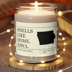 Smells like Home Iowa candle - Home decor - Moving Candle - Home gifts - candle