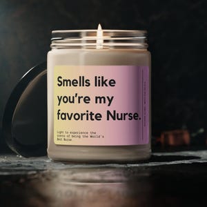 Nurse Candle, Nursing Gift, Nursing School Grad Gift, Graduation Gift, Nursing Student Gift, Funny Nurse Gift, Nurse Graduation Gift