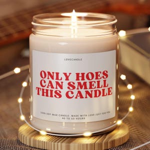 Only Hoes Can Smell This Candle , Funny Candles, Joke Gifts For Her, Best Friend, Sarcastic Gag Gift, Girlfriends Gf Gifted, Gift For Bestie