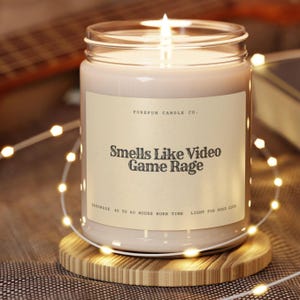 Gamer Gift Video Game Rage Custom Candle Funny Unique Handmade Personalized Arcade Teenager Best Friend Birthday Gamer gifts Gamer Candle
