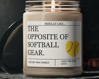 Softball Player Gifts, Softball Candle, Softball Gifts, Smells Like the Opposite of Softball Gear, Softball Team Gifts