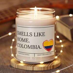 Colombia Parce Definition Candle with Colombia Flag Gift for Colombian gifts for Colombian American Colombia Decoration Colombia gift basket
