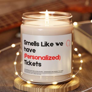 Personalisierte Konzertkarten, lustige Kerze, Musikfan, Konzertkartengeschenk, Geschenk für den besten Freund, Geburtstagsgeschenk, individuelles Geschenk