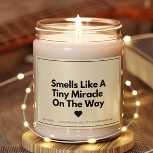 Candela di soia Tiny Miracle: regalo per neomamme in gravidanza