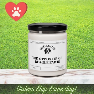 Funny Beagle Gift Candle: Soy Wax Candle for Dog Lovers