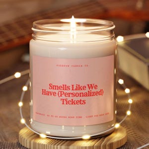 Personalisierte Konzertkarten, lustige Kerze, Musikfan, Konzertkartengeschenk, Geschenk für den besten Freund, Geburtstagsgeschenk, individuelles Geschenk
