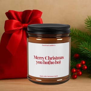Funny Christmas Candle Gift: Sage Lavender, Cinnamon Vanilla, Sea Salt + Orchid