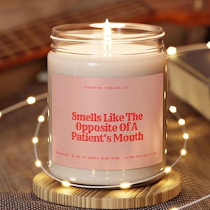 Dentist Gift Custom Candle Funny Unique Hygienist Dental Graduation Personalized Handmade Dental Assistant Gift Dental Office decor