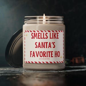 Santa's favorite Ho Candle Christmas Candle Christmas gift for sibling Christmas candles Christmas decor Funny Christmas gift for her