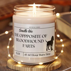 Bloodhound Dog Farts Gift - Funny Bloodhound Dog Mom, Dad Gift - Gift for Bloodhound  Owner - Soy Scented Candle