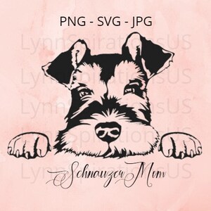 Schnauzer, Mini Schnauzer, Mini-Schnauzer, Schnauzer Mom, Schnauzer svg, Mini Schnauzer svg, Schnauzer puppy svg