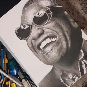 Ray Charles dessin art chanteur image 2