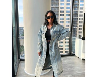 denim maxi coat