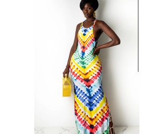 rainbow maxi dresses