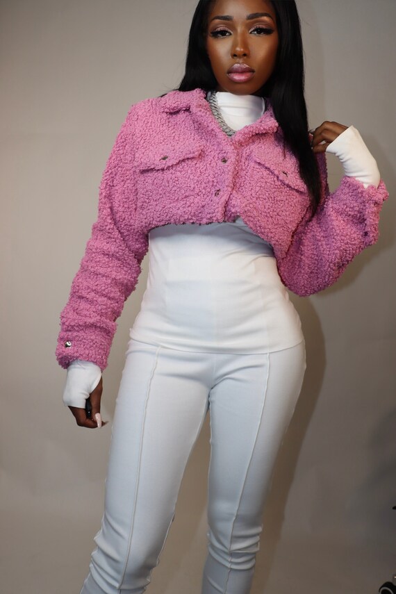 Veste courte rose fushia sale