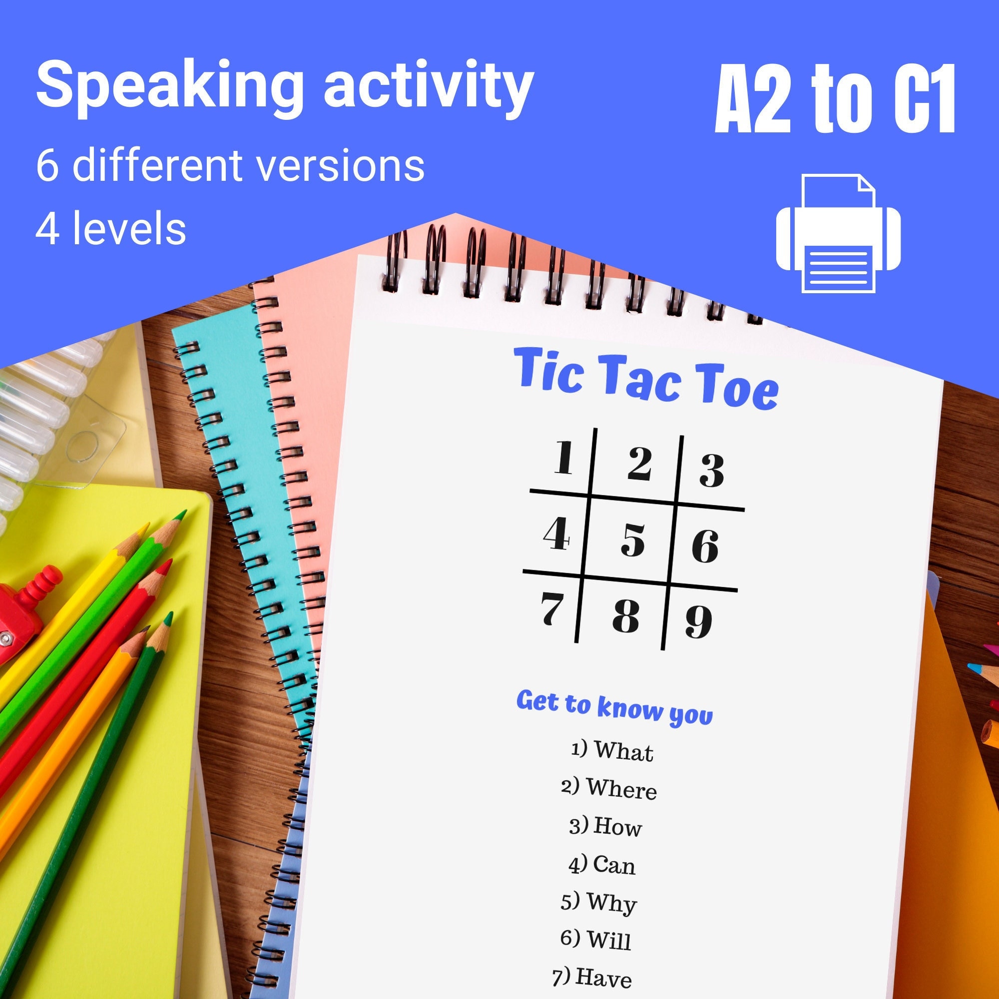 Phrasal Verbs Tic Tac Toe