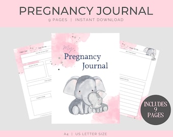El diario de embarazo definitivo, Diario de embarazo imprimible, Planificador de embarazo, Kit de futura mamá, Libro de recuerdos del embarazo, Bump to Baby, PDF