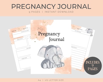 El diario de embarazo definitivo, Diario de embarazo imprimible, Planificador de embarazo, Kit para mamá embarazada, Libro de recuerdos del embarazo, Bump to Baby, PDF