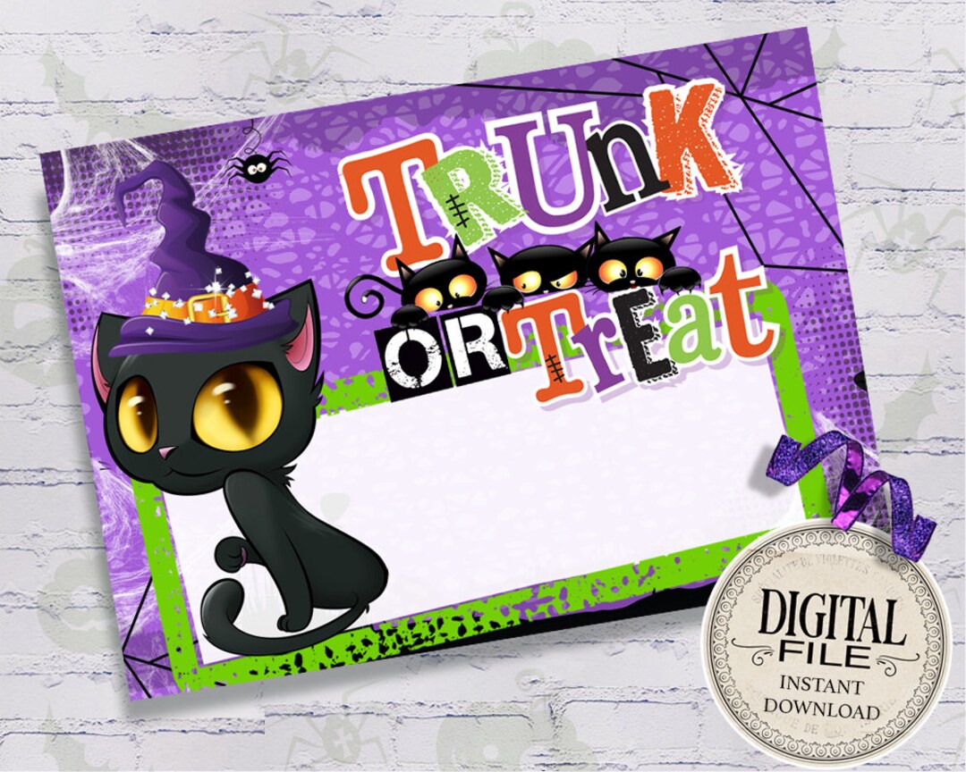 Trunk or Treat Contest Ballot Cards Halloween Voting Ballot Trunk or