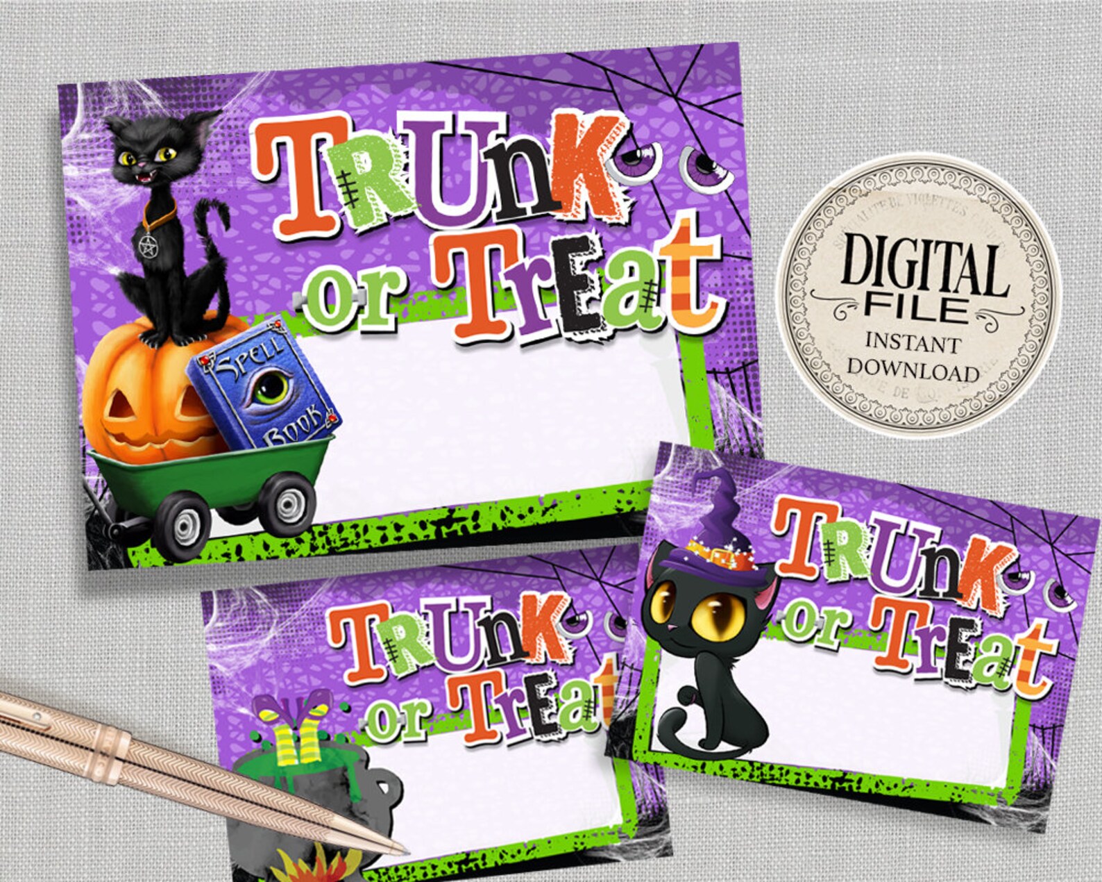Trunk or Treat Contest Ballot Cards Halloween Blank Voting Etsy