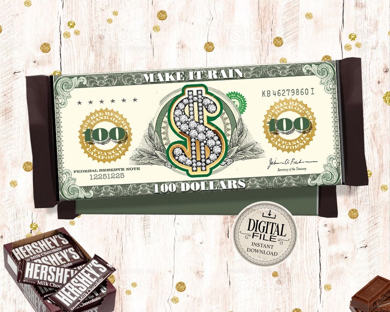Dollar Bill Birthday Invitation Money Invitations Birthday Etsy