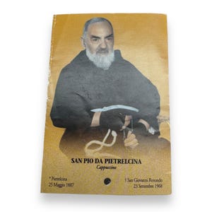 Padre Pio Holy Card - St. Pio vintage Prayer Card