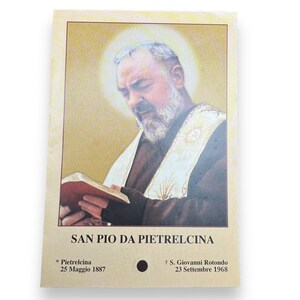Padre Pio Holy Card - St. Pio vintage Prayer Card