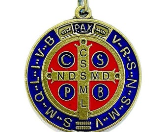 Saint Benedict 2&quot; Medal - Exorcism - Medalla De San Benito Blessed By Pope