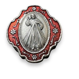 Divine Mercy Metal Rosary – Blessed by Pope, with Pewter Case