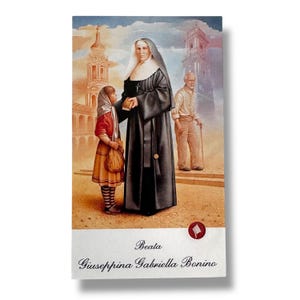 Holy Card of Beata Giuseppina Gabriella Bonino with Relic