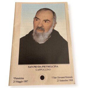 Padre Pio Holy Card - St. Pio vintage Prayer Card