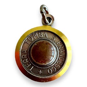 St. Francis Assisi Relic Medal Franciscan Pendant Charm Medalla Medallion