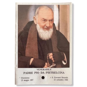 Padre Pio Holy Card - St. Pio vintage Prayer Card