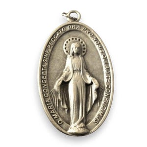 HUGE Miraculous Medal Blessed by Pope - BVM - Virgin Mary