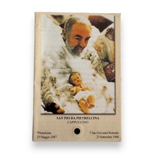 Padre Pio Holy Card - St. Pio vintage Prayer Card