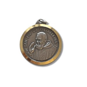 St Padre Pio of Pietrelcina Pendant Ex-indumentis Relic Medal