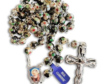 St. Padre Pio Rosary Blessed By Pope with 2nd class relic Ex-Indumentis