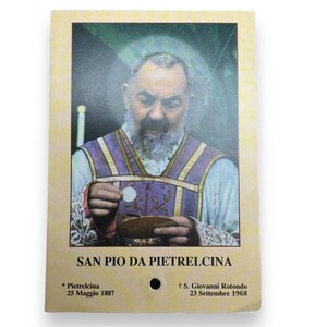 Padre Pio Holy Card - St. Pio vintage Prayer Card