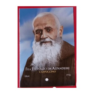 Estampa de oración del Beato Hermano Leopoldo de Alpandeire - Reliquia