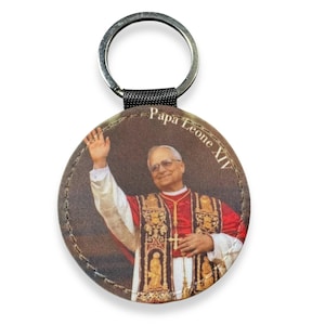 Portachiavi Papa Leone XIV – Souvenir leggero del Vaticano